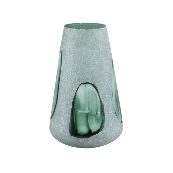 Vaas Harlen - 21x21x36 cm - Glas - Groen PTMD