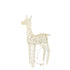 Hert Led Metaal Wit van J-Line, wit draadfiguur van een staand hert met ledverlichting