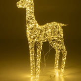 Verlicht wit hert van J-Line in een donkere kamer, zachte led-gloed door het open frame