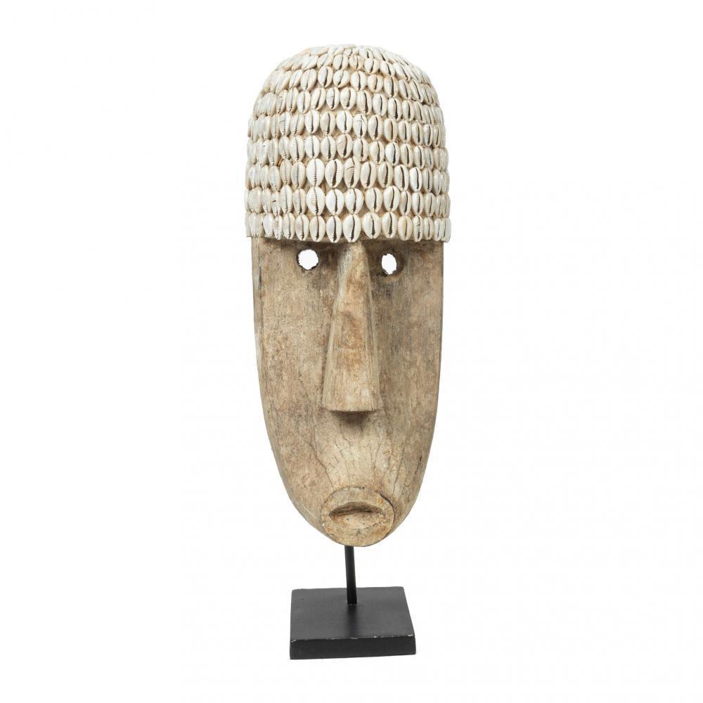 Het Cowrie Masker on Stand - Large , Ornament , Bazar Bizar , livinglovely.nl