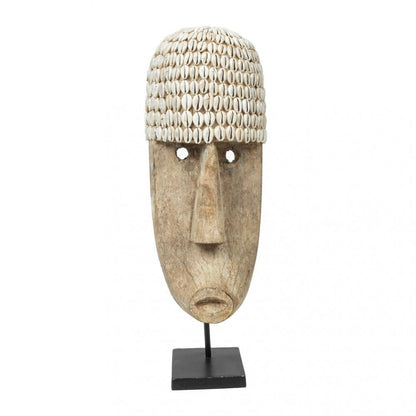 Het Cowrie Masker on Stand - Large , Ornament , Bazar Bizar , livinglovely.nl