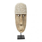 Het Cowrie Masker on Stand - Large , Ornament , Bazar Bizar , livinglovely.nl