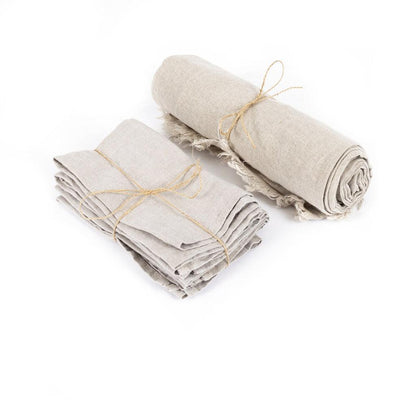 Het Linnen Tafelkleed - Beige - 180x300 - Tafelkleed - Bazar Bizar - livinglovely.nl