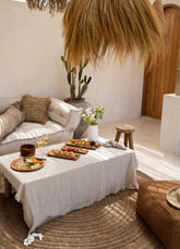 Het Linnen Tafelkleed - Beige - 180x300 - Tafelkleed - Bazar Bizar - livinglovely.nl