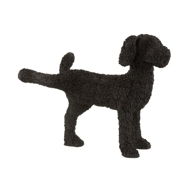 Hond Max Poly Zwart - Beeld - J-Line - livinglovely.nl