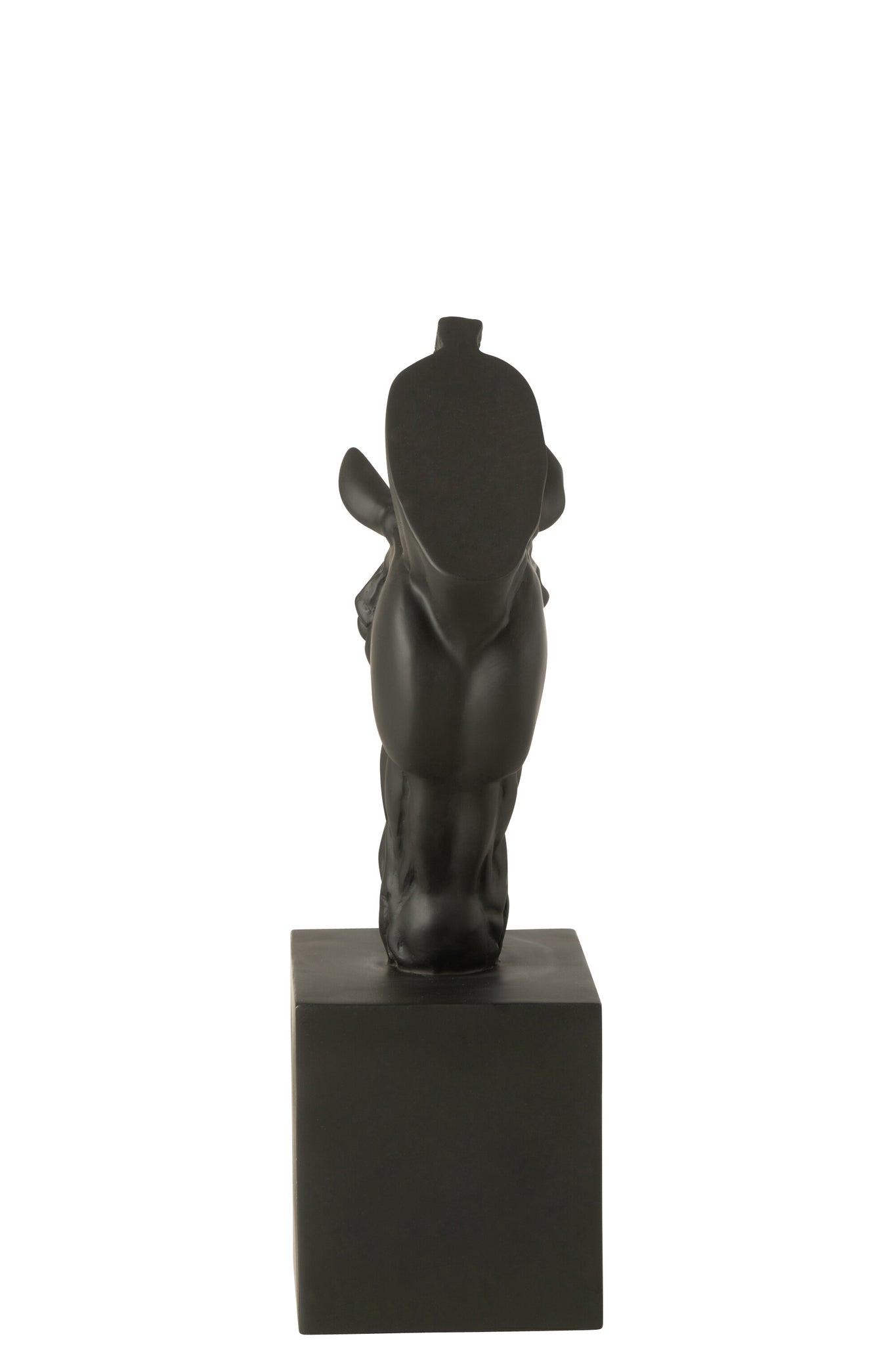 Horse On Base Polyresin Black Small - - J-Line - livinglovely.nl