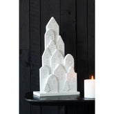 Huis Klassiek Kalk Wit/Zwart van J-Line gestyled in een winters interieur