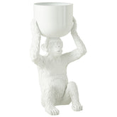 Ijsemmer Aap Polyresine Wit - Keukenaccessoire - J-Line - livinglovely.nl