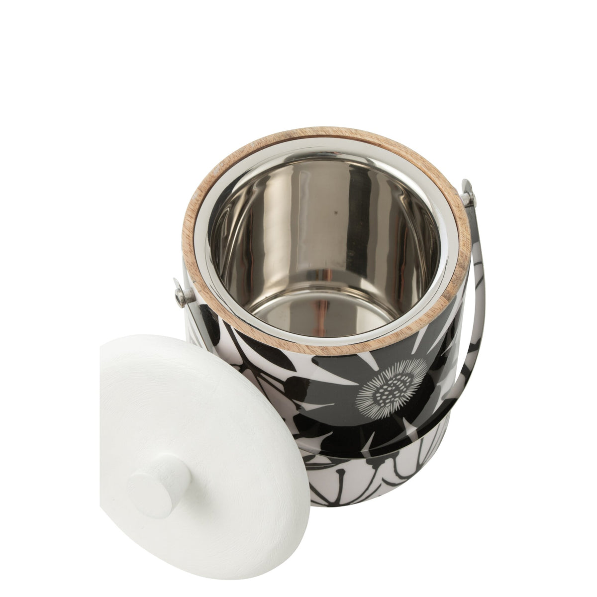 IJsemmer Bloemen Mangohout Zwart/Wit J-Line