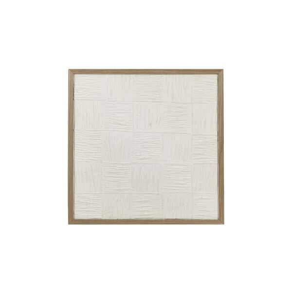 Illusion- Muur Deco - Papier Mâché - L 60xW 3,5xH 60 cm - Wit Pomax - Schilderij - Pomax - livinglovely.nl