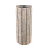 Imani Taupe Cement Pot High With Stripes L PTMD - Pot - PTMD - livinglovely.nl