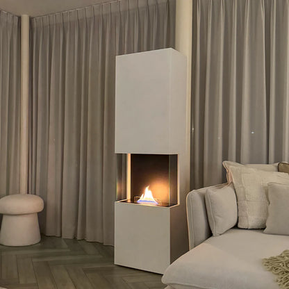 Indie Freestanding Openhaard Wit Tenderflame - Openhaard - Tenderflame - livinglovely.nl