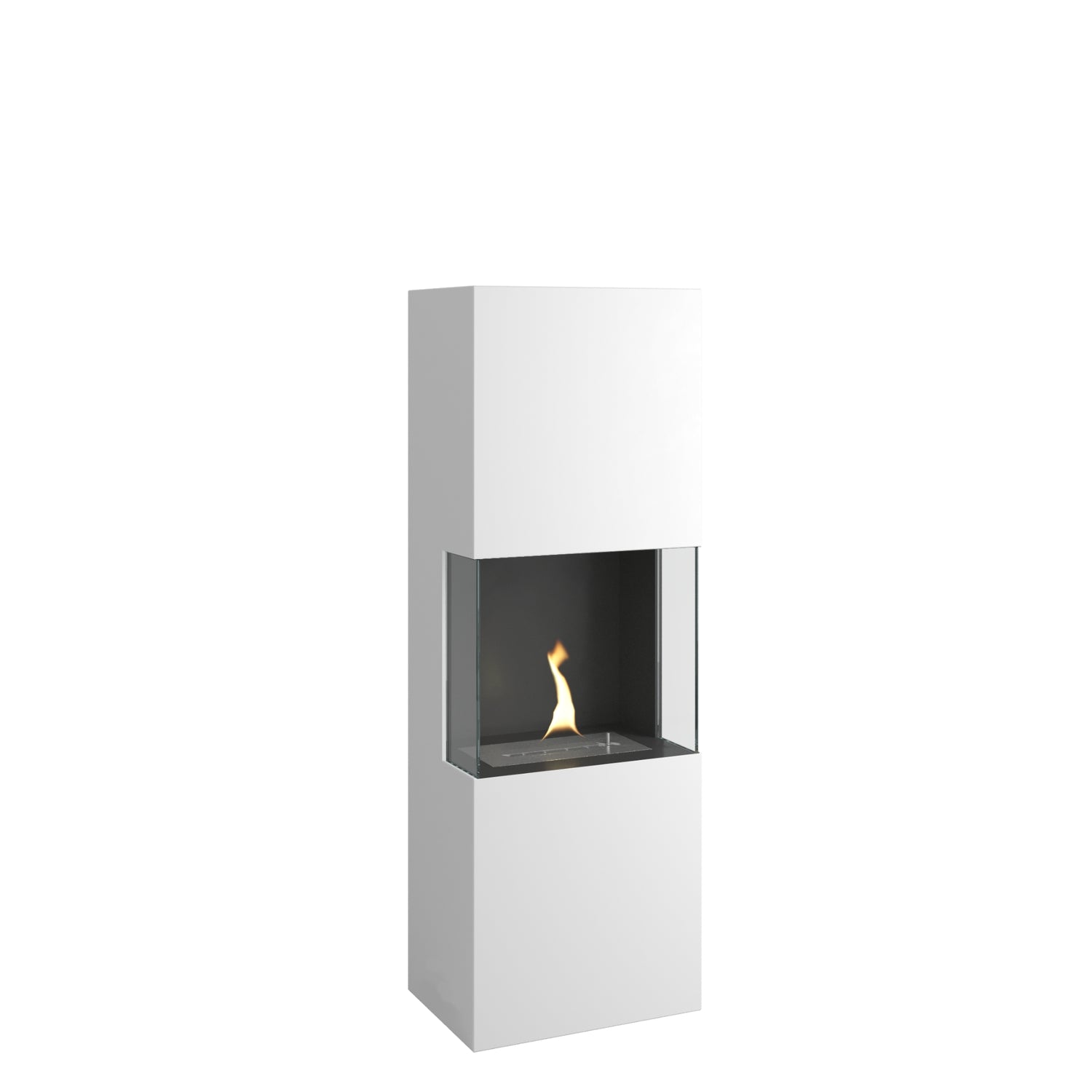 Indie Freestanding Openhaard Wit Tenderflame - Openhaard - Tenderflame - livinglovely.nl