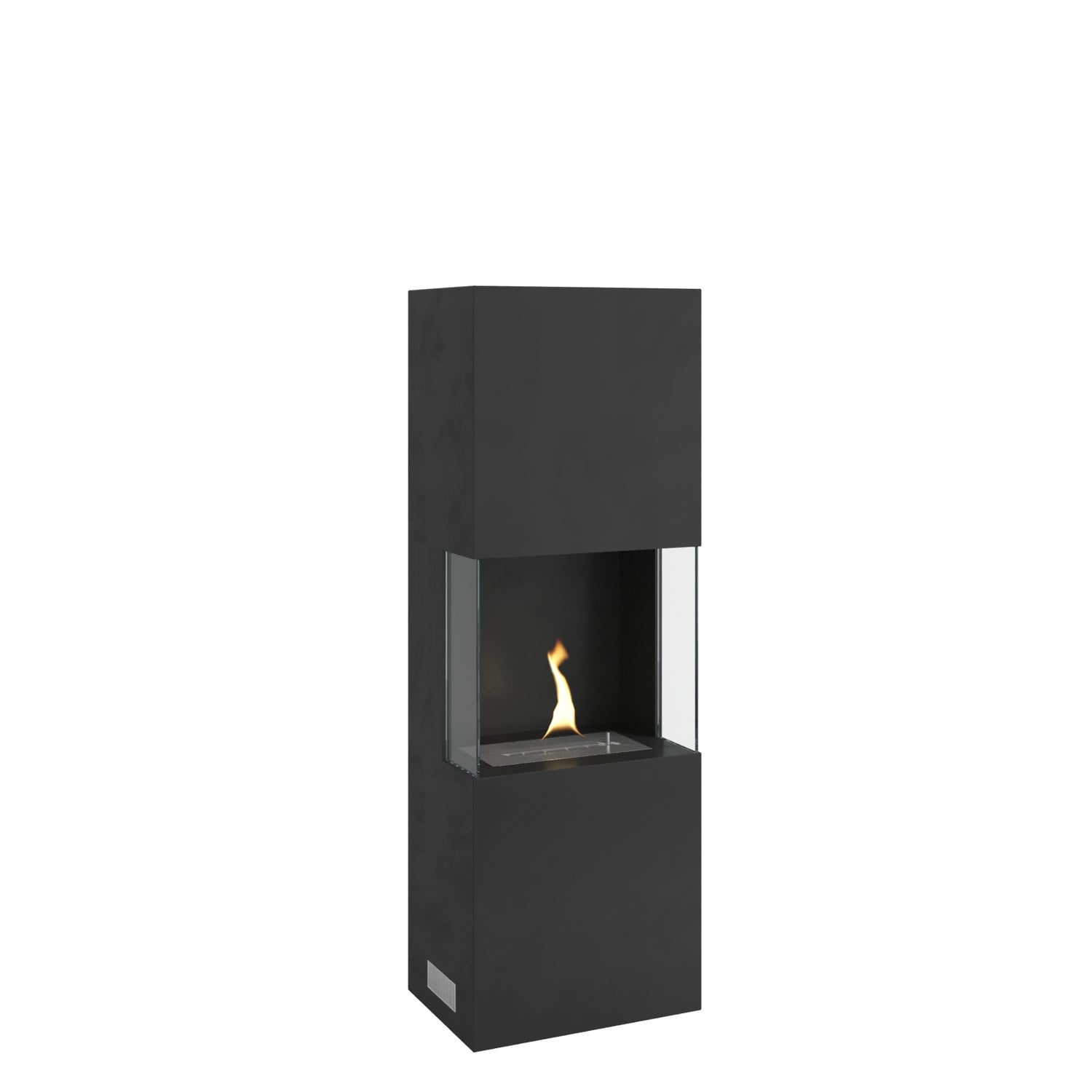 Indie Freestanding Openhaard Zwart Tenderflame - Openhaard - Tenderflame - livinglovely.nl