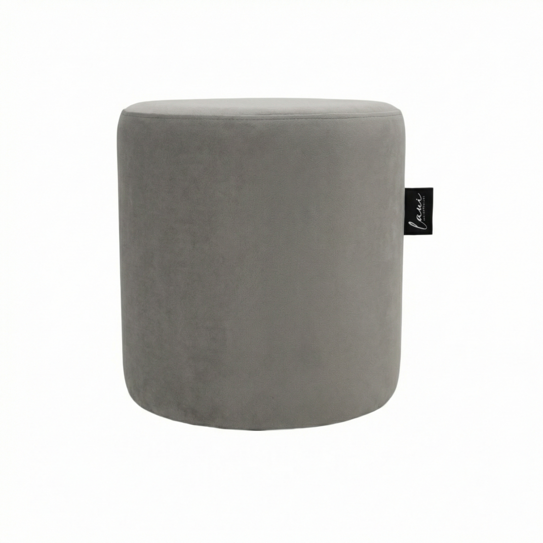 Laui Lounge Indoor Pouf Velvet Khaki Ø44x46 cm, ronde kakigroene velvet poef