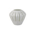 Ireka White Handcut Solid Glass Angular Round S van PTMD op witte achtergrond