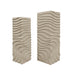 Isaiah Cream mdf Zuil wavy design Set van 2 PTMD - Zuil - PTMD - livinglovely.nl