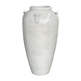 Izze White glazed ceramic extreme pot high 58x116cm PTMD - Pot - PTMD - livinglovely.nl