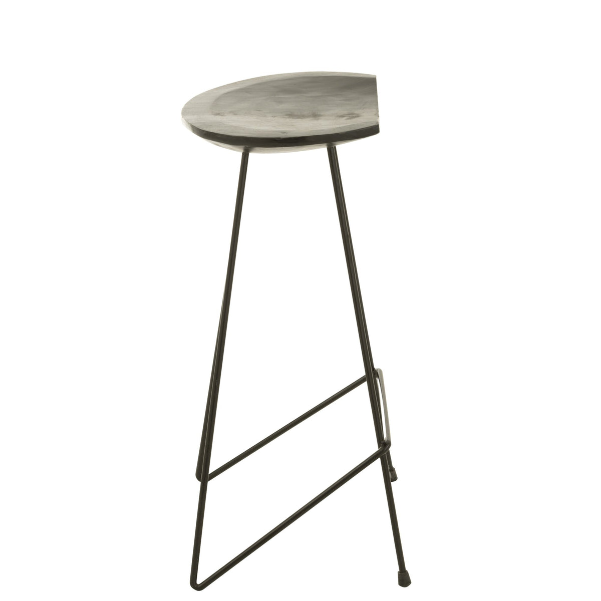 J-Line Barstoel Teak Hout/IJzer Zwart