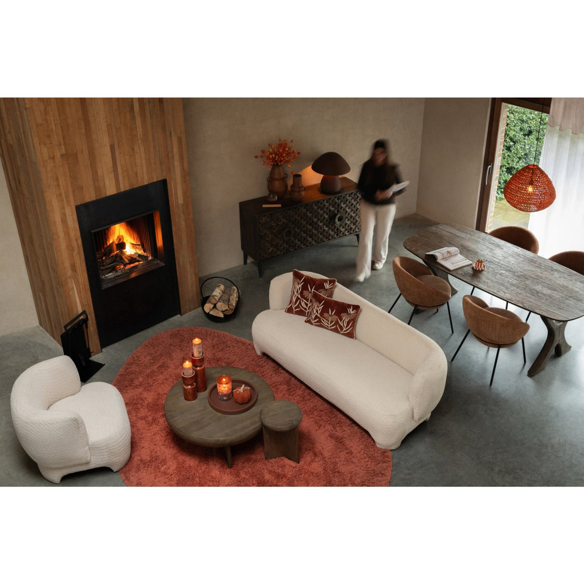 J-Line Witte 2/3-zits Sofa J-Line