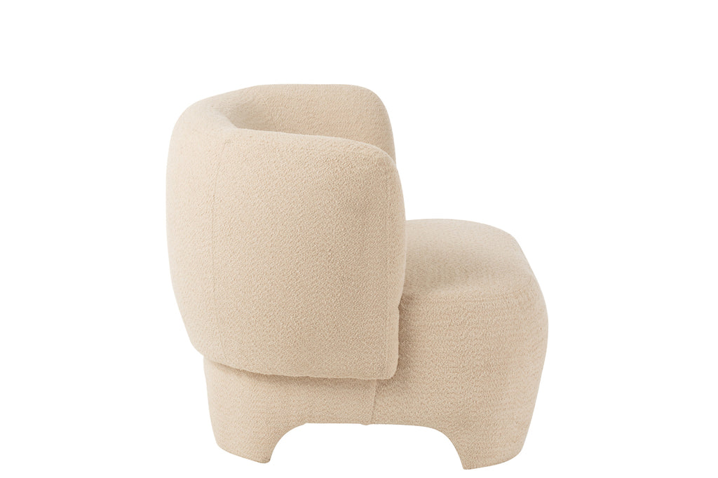 J-Line Witte Compacte 1-zits Fauteuil J-Line - Fauteuil - J-Line - livinglovely.nl