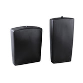 Janettee Black rectangle shaped ceramic bottle L PTMD - Vaas - PTMD - livinglovely.nl