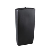 Janettee Black rectangle shaped ceramic bottle L PTMD - Vaas - PTMD - livinglovely.nl