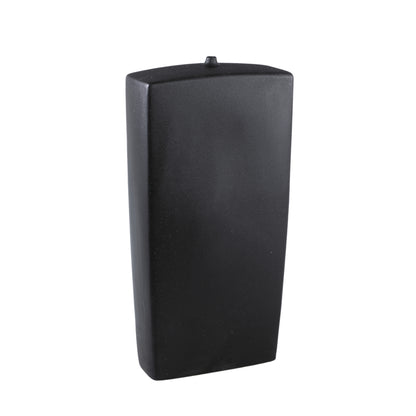Janettee Black rectangle shaped ceramic bottle L PTMD - Vaas - PTMD - livinglovely.nl
