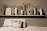 Janettee White rectangle shaped ceramic bottle S PTMD - Vaas - PTMD - livinglovely.nl