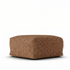 Laui Lounge Japandi Square Pouf Hazel, vierkante poef van 68x68 cm met linnenlook