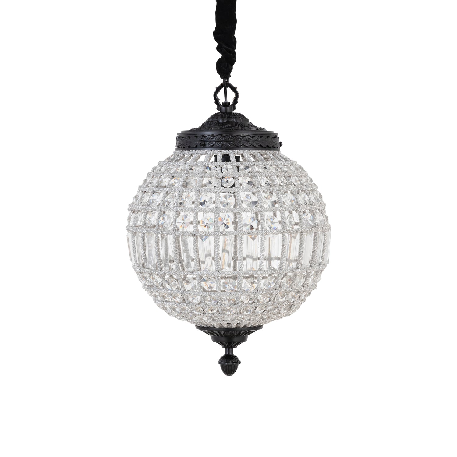Jaris Crystal Hanging Ball Chandelier Lamp S 35x35x51cm PTMD - Hanglamp - PTMD - livinglovely.nl