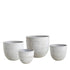 Jay-Lo White GRC Pot Bombey Set Of 4 van PTMD, vier witte bombey potten van GRC op witte achtergrond