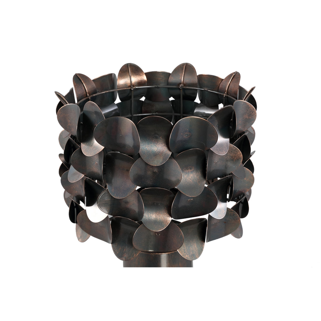 Jaye Black Iron Table Lamp Bended Circle Pattern PTMD - Tafellamp - PTMD - livinglovely.nl