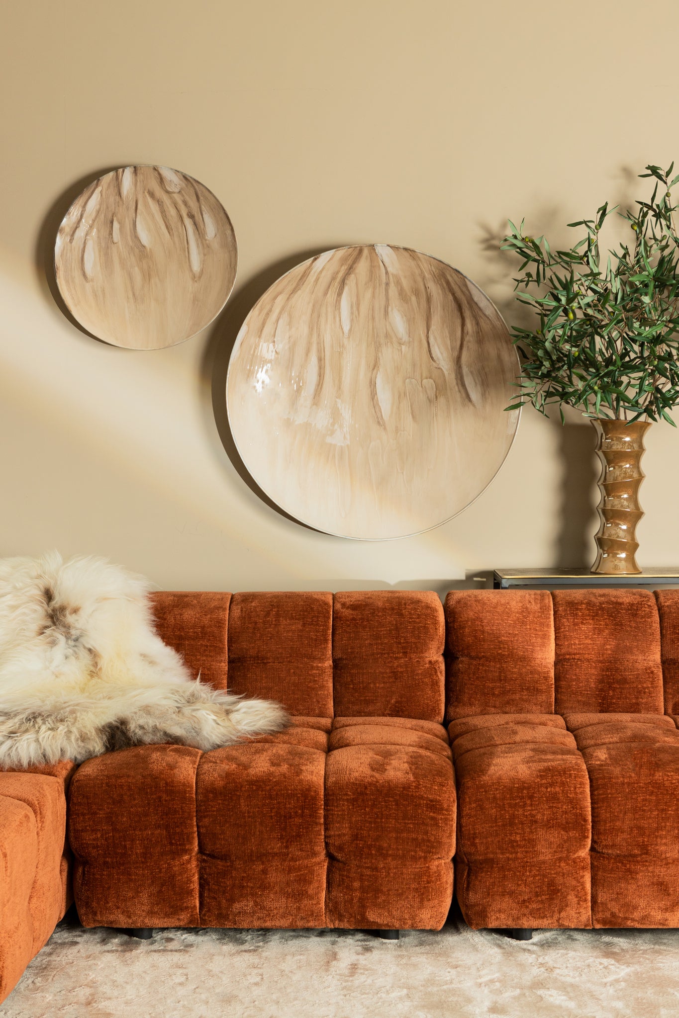 Jidde Sofa - Hoekstuk - Berge 1042 - Beige PTMD - Elementen bank - PTMD - livinglovely.nl