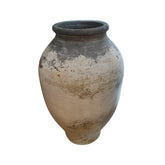 Jinsu White round GRC jar pot dark top PTMD - Pot - PTMD - livinglovely.nl