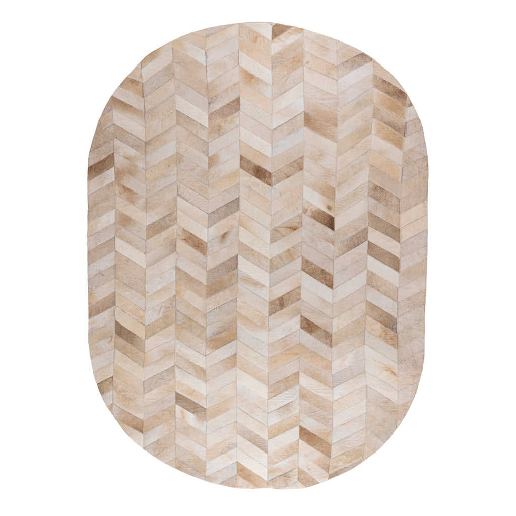 Joanne Beige Ovaal Vloerkleed 300x200cm PTMD - Vloerkleed - PTMD - livinglovely.nl