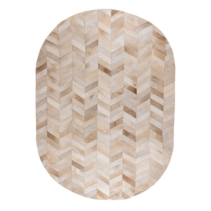 Joanne Beige Ovaal Vloerkleed 300x200cm PTMD - Vloerkleed - PTMD - livinglovely.nl