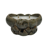 Jodie Green Ceramic Oval Outdoor Candle Circles Dripping L PTMD - Buitenkaars - PTMD - livinglovely.nl
