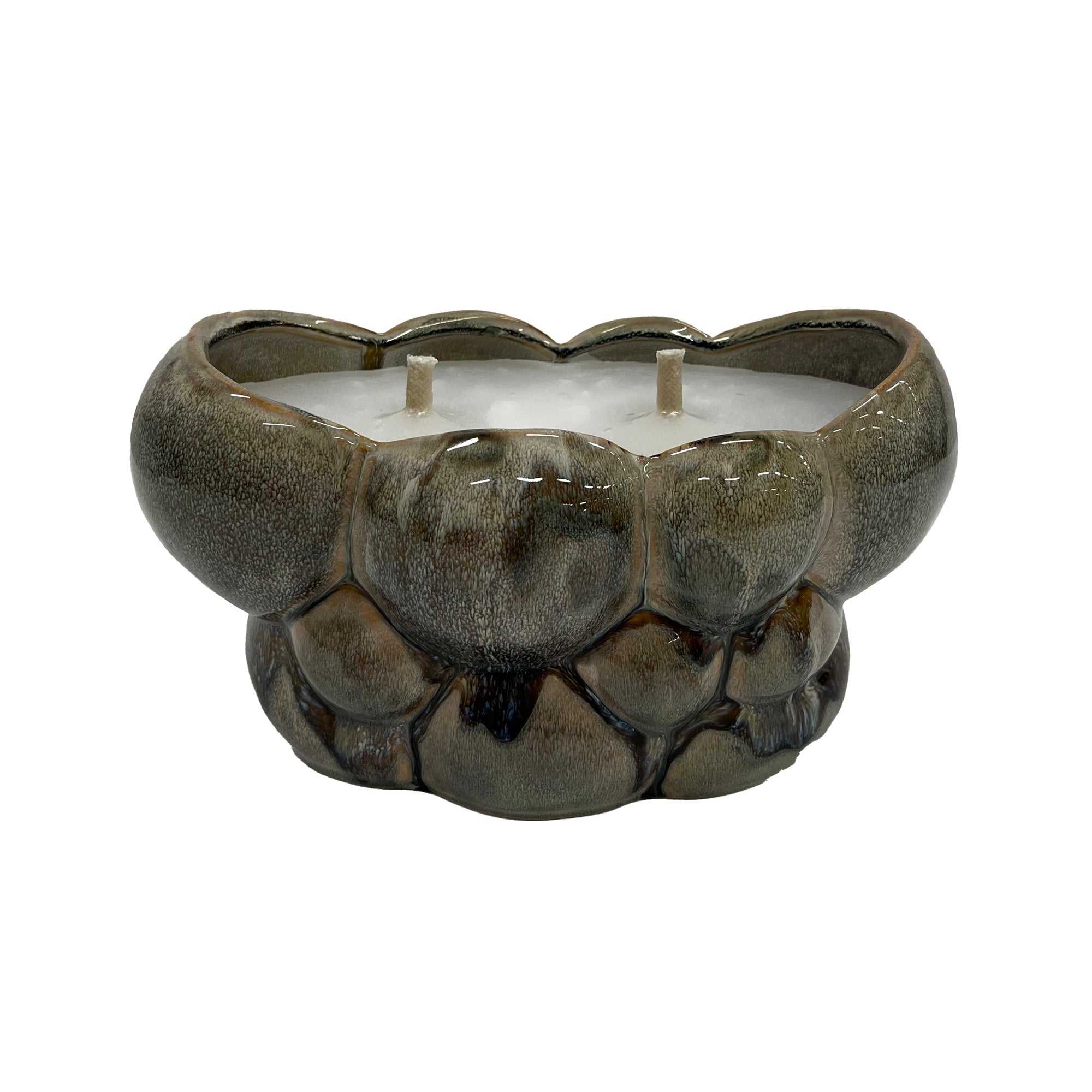 Jodie Green Ceramic Oval Outdoor Candle Circles Dripping L PTMD - Buitenkaars - PTMD - livinglovely.nl