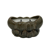 Jodie Green Ceramic Oval Outdoor Candle Circles Dripping S PTMD - Buitenkaars - PTMD - livinglovely.nl