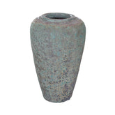 Jossilyn Green Round Ceramic Pot Rough Finish High PTMD - Pot - PTMD - livinglovely.nl