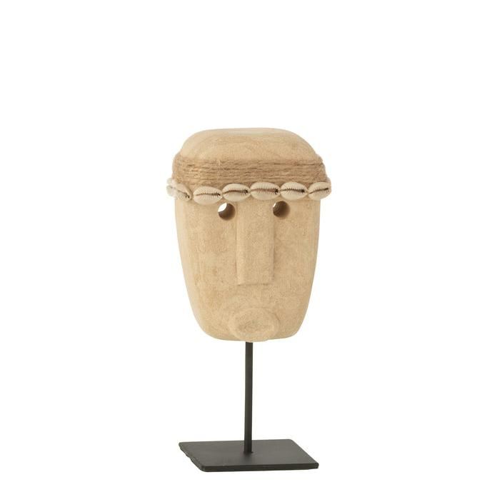 Julien Beeldje Stone &amp; Shells Natural Small - Ornament - J-Line - livinglovely.nl