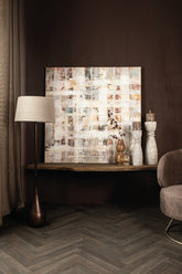 Julitta Cream canvas wall panel abstract mixture PTMD - Schilderij - PTMD - livinglovely.nl
