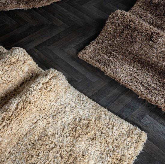 Jups Brown Polyester Handwoven Carpet PTMD , Vloerkleed , PTMD , livinglovely.nl