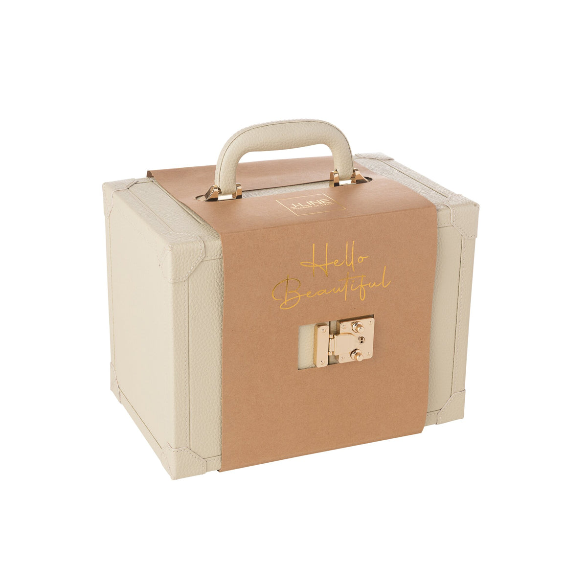 Juwelenkoffer Met Handvat Kunstleder Beige J-Line