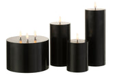 Kaars Led 3 Pitten Zwart - LED Kaars - J-Line - livinglovely.nl