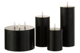 Kaars Led 3 Pitten Zwart - LED Kaars - J-Line - livinglovely.nl