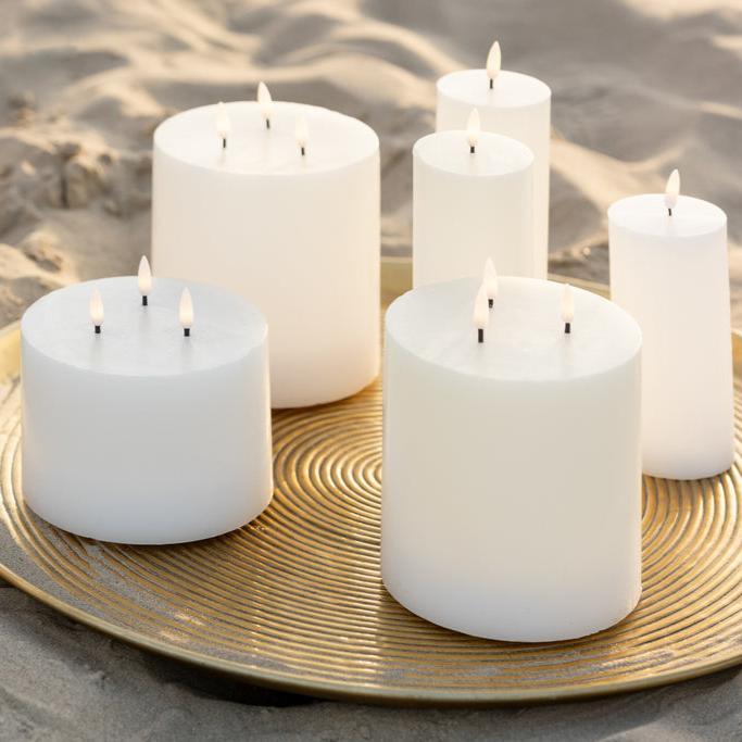 Kaars Led Wit Medium - LED Kaars - J-Line - livinglovely.nl