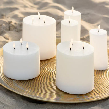 Kaars Led Wit Medium - LED Kaars - J-Line - livinglovely.nl