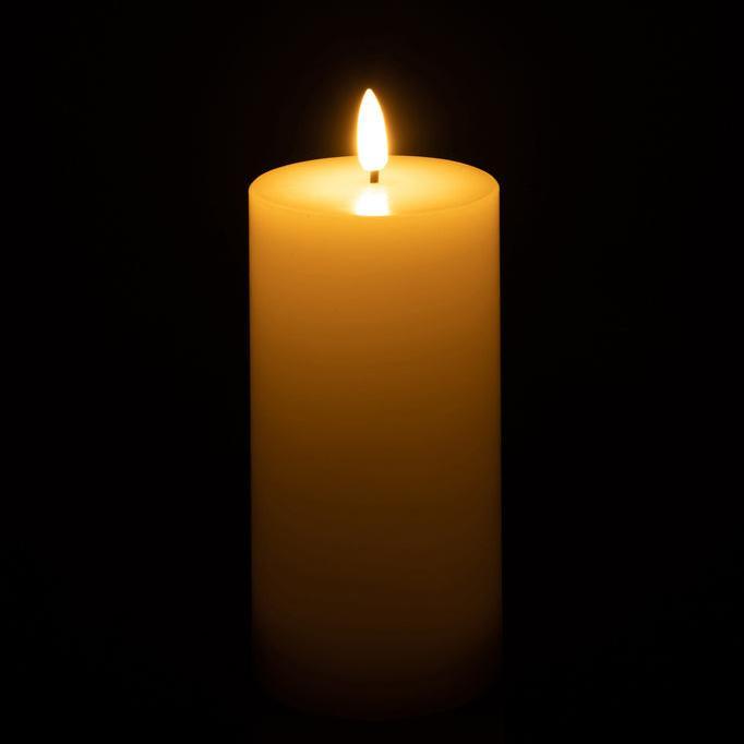 Kaars Led Wit Medium - LED Kaars - J-Line - livinglovely.nl